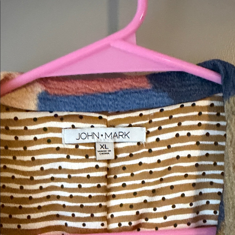 NWT John Mark Colorblock Patchwork Blazer in Blue… - image 3